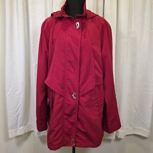 Fleet Street Red Hooded Zip Jacket Women’s M